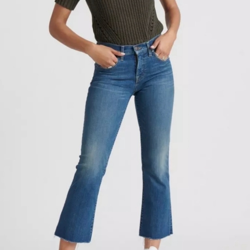 Lucky Brand Mid Rise Ava Crop Mini Boot jeans